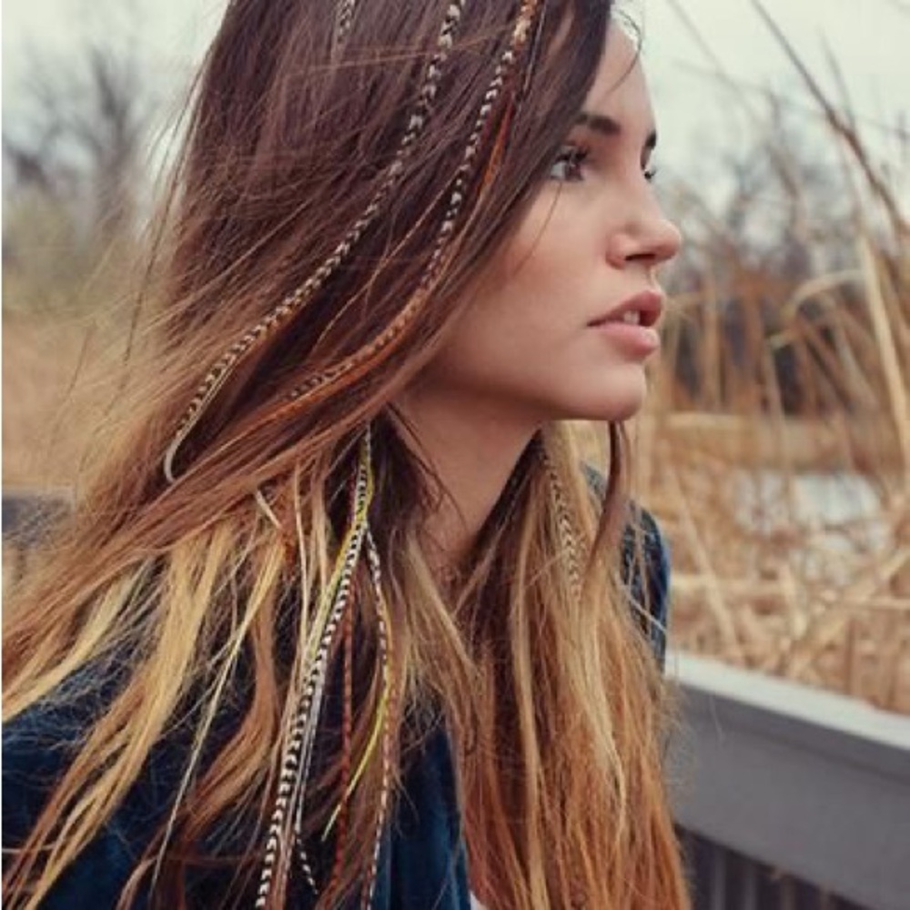 Bead In Hair Feather Extensions